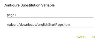 Advanced Tab, Setting Up Substitution Variable