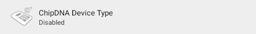 ChipDNA Devices screen, Devices Disabled