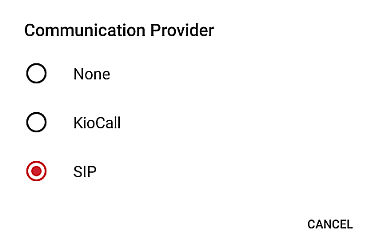 Communication Tab, Provider Options