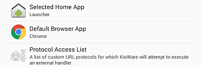 Security Tab, Default Browser App Setting