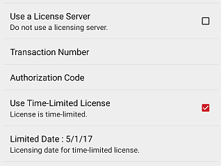 Settings When Not Using License Server