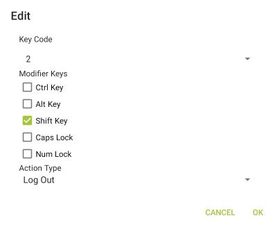 Storm Interface Devices, Edit Key window