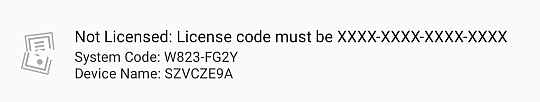 Invalid License Code