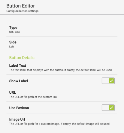 User Interface Tab, Setting Up Toolbar Controls, Setting Up Custom Link