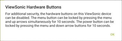 ViewSonic VSD242 Device Detected - ViewSonic Hardware Buttons window