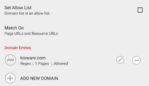 Browsing Access List