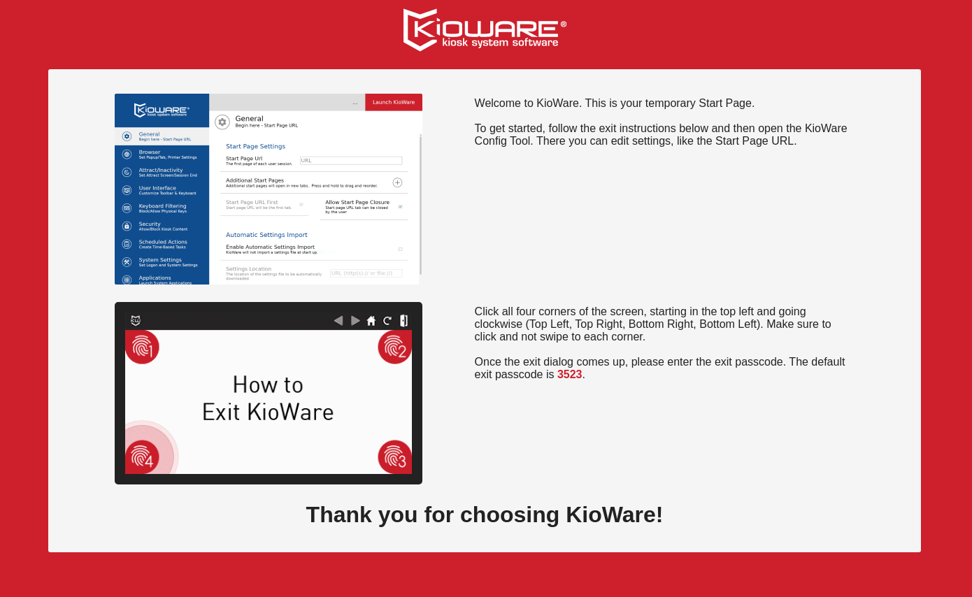 KioWare OS Browser Exiting Tutorial