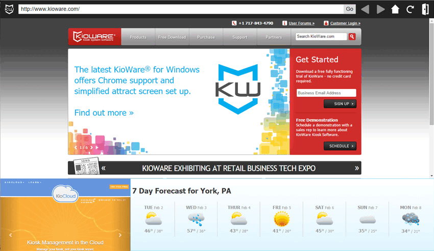 KioWare OS Browser