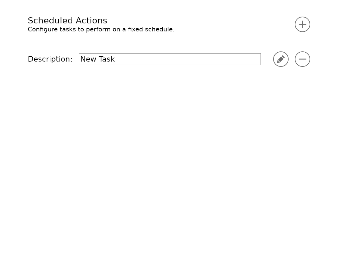 Scheduled Actions Tab