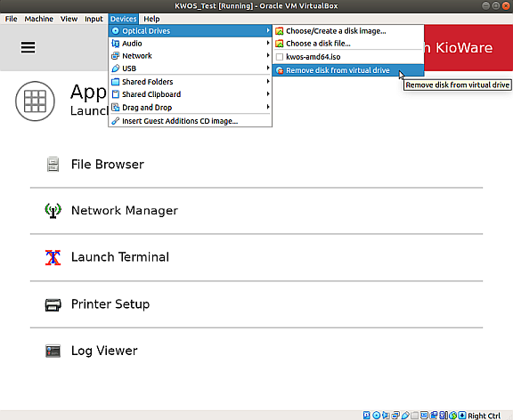 Virtual Machine Method, Close Terminal and Eject Disk