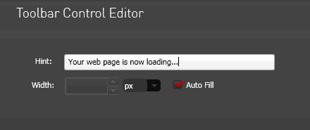 Toolbar Control Editor, Custom Address Bar