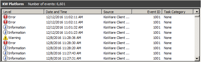 Config Tool Menu, Open Event Viewer