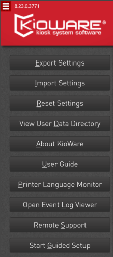 Config Tool Menu