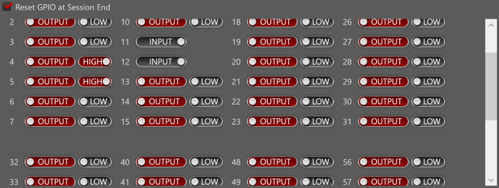 Devices Tab, Input Devices, Numato General Purpose IO Board, Pin Details Tab