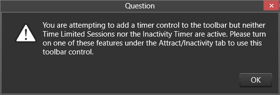 Toolbar Control Editor, Session Timer Warning