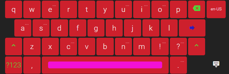 UserInterface tab, Virtual Keyboard