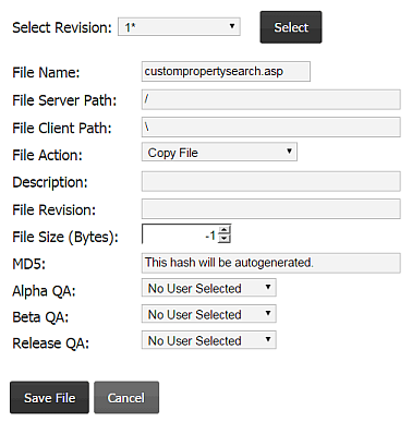 Content Updating, Files Tab, Add File Manually