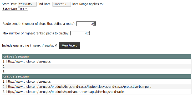 Project Management, Reports Tab, Content Traversal Report