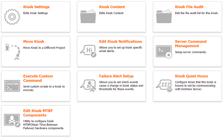 Kiosk Management, Utilities Tab