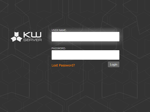 KioWare Server Logon Screen